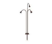 VK LEADING LIGHT VK/04731/RB/WW ROSE 3x4.5W 2700K RUST BROWN GARDEN BOLLARD LAMP IP65