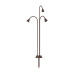 VK LEADING LIGHT VK/04731/RB/WW ROSE 3x4.5W 2700K RUST BROWN GARDEN BOLLARD LAMP IP65 VK LEADING LIGHT VK/04731/RB/WW ROSE 3x4.5W 2700K RUST BROWN GARDEN BOLLARD LAMP IP65