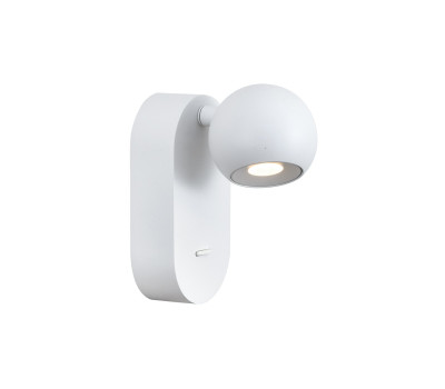LED аплик с ключ VK LEADING LIGHT VK/04732/WA/W/W AIRA 5.6W 3000K WHITE WALL LAMP
