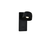 VK LEADING LIGHT VK/04735/WA/B/W/USB POP 5.8W 3000K BLACK WALL LAMP VK LEADING LIGHT VK/04735/WA/B/W/USB POP 5.8W 3000K BLACK WALL LAMP