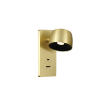 LED аплик с ключ и USB изход VK LEADING LIGHT VK/04735/WA/GD/W/USB POP 5.8W 3000K GOLD WALL LAMP LED аплик с ключ и USB изход VK LEADING LIGHT VK/04735/WA/GD/W/USB POP 5.8W 3000K GOLD WALL LAMP