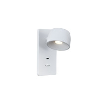 LED аплик с ключ и USB изход VK LEADING LIGHT VK/04735/WA/W/W/USB POP 5.8W 3000K WHITE WALL LAMP LED аплик с ключ и USB изход VK LEADING LIGHT VK/04735/WA/W/W/USB POP 5.8W 3000K WHITE WALL LAMP