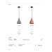 Пендел VK LEADING LIGHT VK/09063/TC REMY 1 x E27 TERRACOTTA PENDANT LAMP