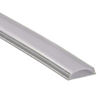 VK LEADING LIGHT VK/34/AL/W/FLEX GREY COLOUR SURFACE MOUNTING FLEXIBLE PROFILE WITH OPAL DIFFUSER 2000mm
